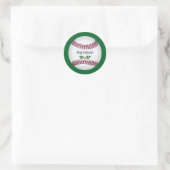 Baseball kerst ronde sticker (Tas)