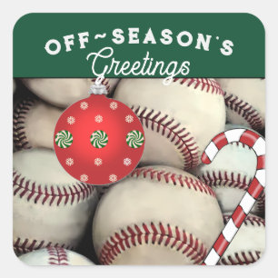 Baseball-kerstKaart en cadeautjes voor Stickers