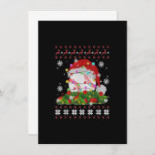 Baseball Kerstman Muts Rendier Honkbalspeler Lelij Kaart (Voorkant / Achterkant)