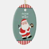 Baseball Kerstmis Keepomwille Keramisch Ornament (Rechts)