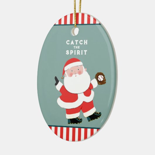 Baseball Kerstmis Keepomwille Keramisch Ornament (Links)