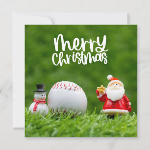 Baseball Kerstmis thema met Sinterklaas Feestdagenkaart