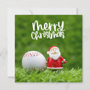 Baseball Kerstmis thema met Sinterklaas Feestdagenkaart