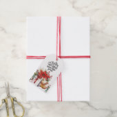 Baseball kerstthema cadeaulabel (Met Touw)