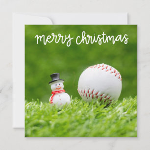 Baseball kerstthema feestdagenkaart