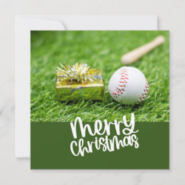 Baseball kerstthema feestdagenkaart