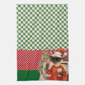 Baseball kerstthema theedoek (Verticaal)