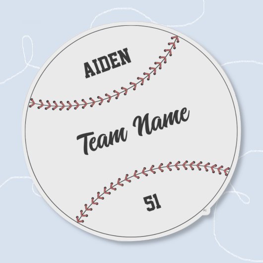 Baseball Kid Team Name Number Vinyl Sticker