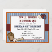 Baseball Kinderen Birthday Uitnodiging (Voorkant / Achterkant)