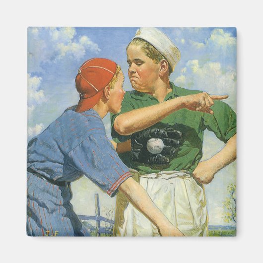  Baseball, Kinderen, Jongens die Sporten Magneet (Voorkant)