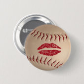 baseball kiss badge ronde button 5,7 cm (Voorkant /achterkant)