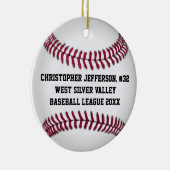 Baseball-kleurenfotopoorten Keramisch Ornament (Rechts)