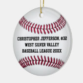 Baseball-kleurenfotopoorten Keramisch Ornament (Links)