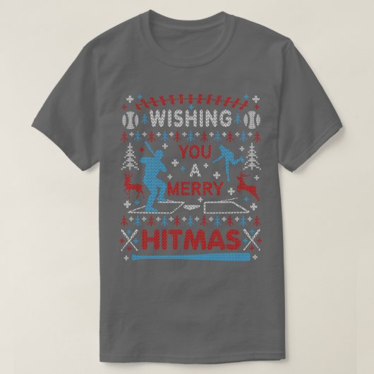 Baseball laid Noël Sweat Party Joyeux Hitmas (Design devant)
