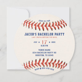 Baseball Last Swing Before the Ring Bachelor Party Kaart