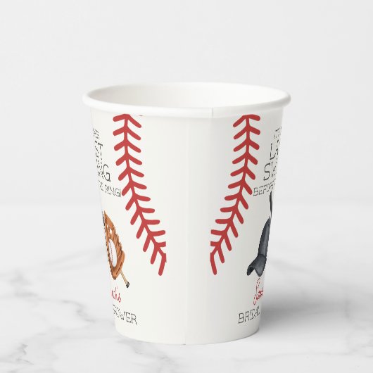 Baseball Last Swing Home Run Vrijgezellenfeest Dec Papieren Bekers (Rechts)