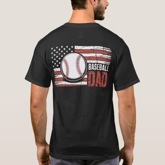 Baseball Legend Coach Dad - Aangepaste data T-shirt (Achterkant)