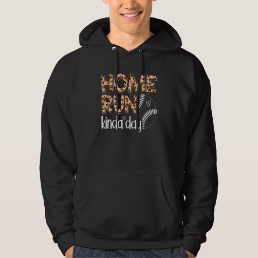 Baseball Leopard Cheetah Pattern Baseball Mom 3 Hoodie (Voorkant)