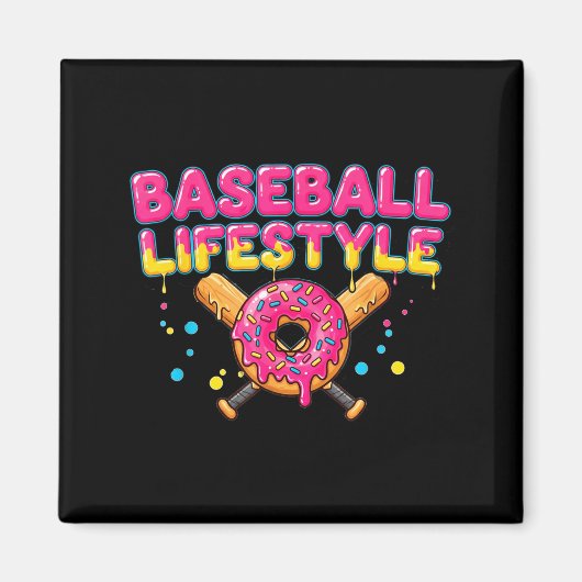 Baseball Lifestyle 101 Apparel Youth Drip Baseball Magneet (Voorkant)