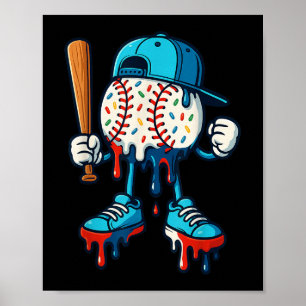 Baseball Lifestyle 101 Kleding Jeugd Baseball Drip Poster