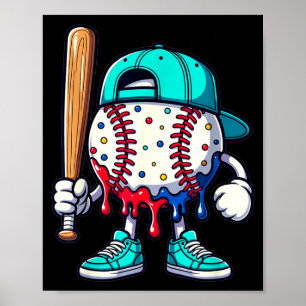 Baseball Lifestyle 101 Kleding Jeugd Drip Baseball Poster
