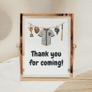 Baseball Little Slugger Bedankt voor je komst Poster