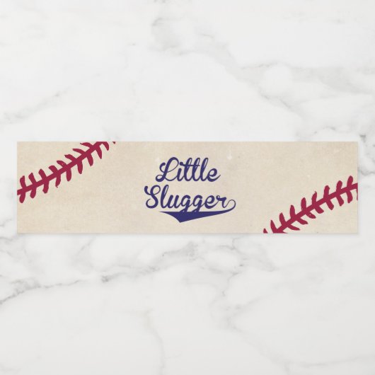 Baseball "Little Slugger" waterflesetiketten Waterfles Etiket (Enkel label)