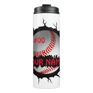 Baseball-Logo, Baseball Custom Name, Baseball Gift Thermosbeker