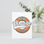 Baseball logo. briefkaart (Staand voorkant)