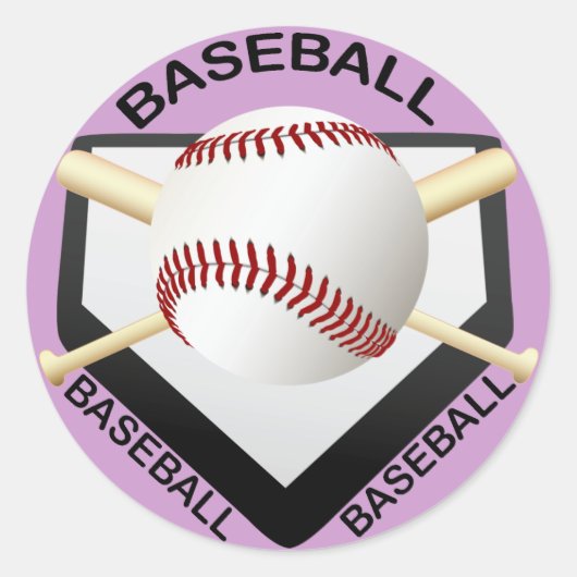 BASEBALL LOGO RONDE STICKER (Voorkant)