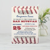 Baseball Look Bar Mitzvah Invitation (Debout devant)