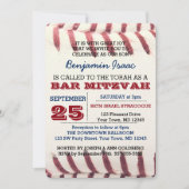 Baseball Look Bar Mitzvah Invitation (Devant)