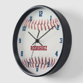 Baseball look personnalisé horloge murale (Angle)