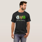 Baseball Love Leopard Heart Shamrock St Patricks D T-shirt (Voorkant volledig)