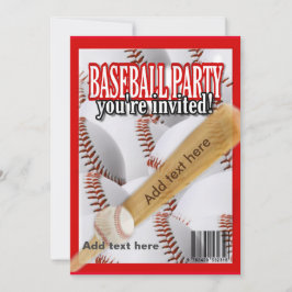 Baseball magazine wit en rood kaart