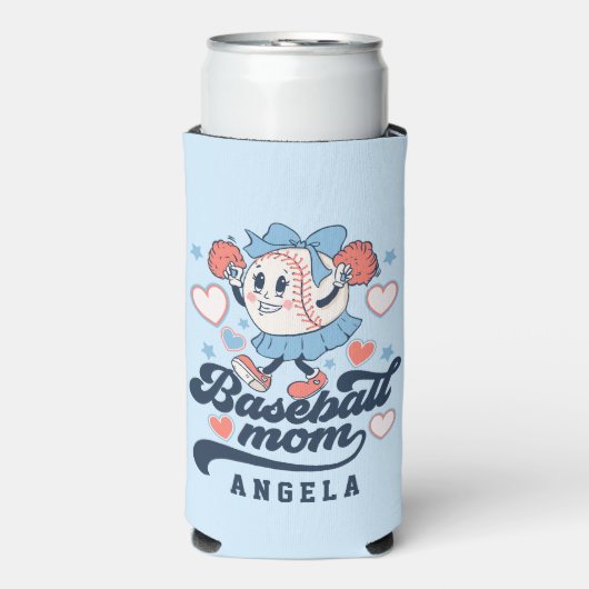 Baseball Mam Gepersonaliseerd (Seltzer Voorkant)