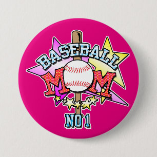 Baseball mama Badge Ronde Button 7,6 Cm