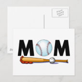 Baseball mama briefkaart (Voorkant / Achterkant)