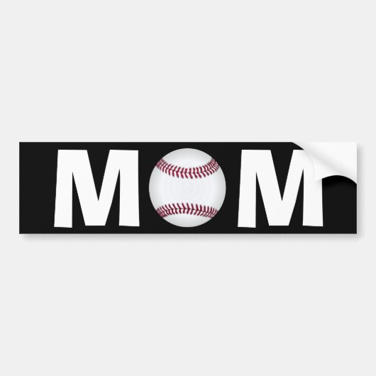 Baseball mama Bumpersticker (Voorkant)