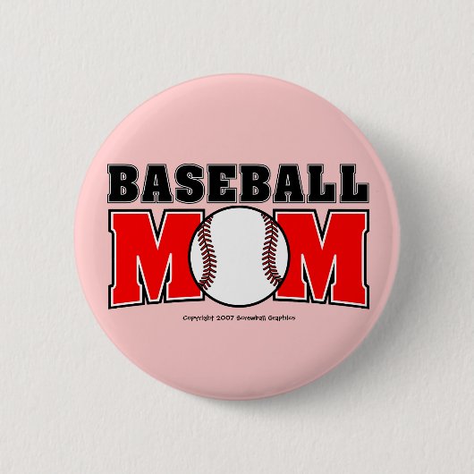 Baseball mama Button (Voorkant)