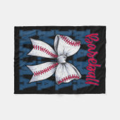Baseball Mama Coquette Bow Game Day Baseball Mom M Fleece Deken (Voorkant (Horizontaal))