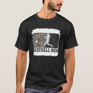 Baseball mama Funny Ma Life Leopard Bleken T-shirt