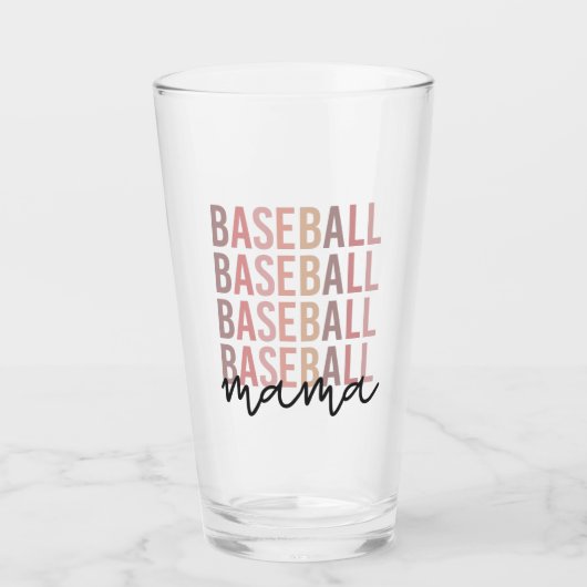 Baseball Mama | Giften van honkbal mam Glas (Voorkant)