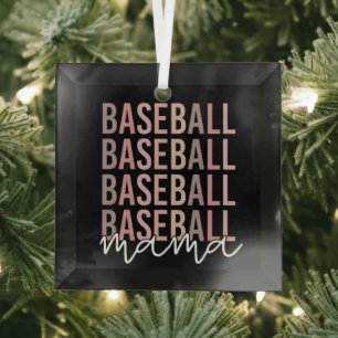 Baseball Mama   Giften van honkbal mam Glas Ornament