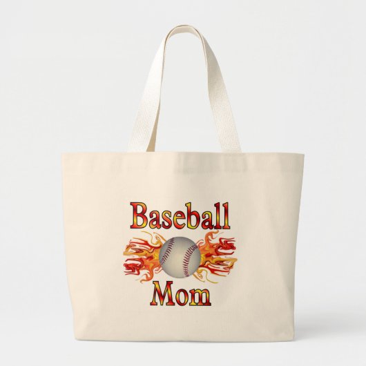 Baseball mama grote tote bag (Voorkant)