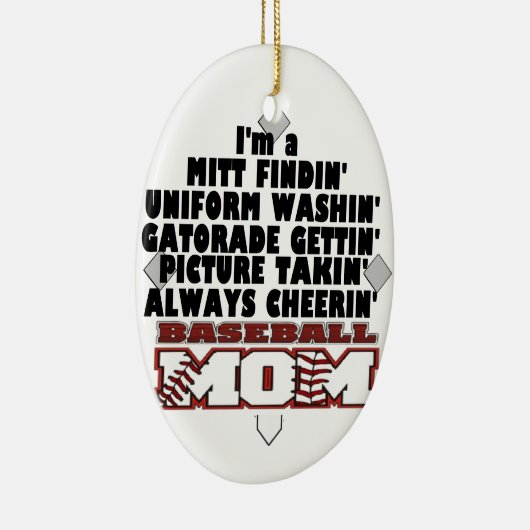 Baseball mama keramisch ornament (Rechts)