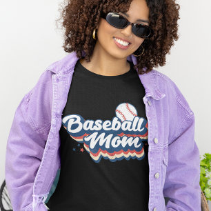 Baseball mama Retro Style T-shirt