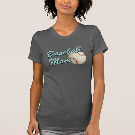 Baseball mama Retro T-shirt (Voorkant)