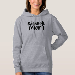 Baseball mama trendy gepersonaliseerd zwart type hoodie