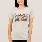 Baseball mama Tri-Blend shirt (Voorkant)